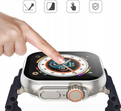 Mbrojtëse ekrani X-One Dropguard për Apple Watch Ultra 49mm, me xham tê integrum, transparente