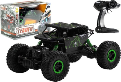 Makinë lodër me pult No Name Auto RC, shkallë 1:18, 2.4 GHz, jeshile me të zezë