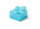 Kuti për me fut gjëra LEGO 4 Brick Storage Box, transparente, blu