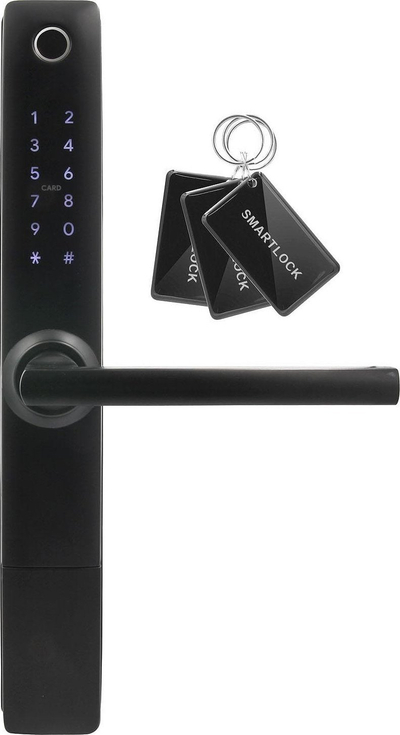 Bravë elektronike Handle With Code, vendoset kollaj, me kod, ngjyrë argjend