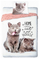 Set shtrati për fëmijë Cat, pambuk 100%, 140x200 cm, shumëngjyrësh