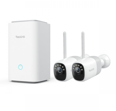 Set kamera sigurie Reolink Hub 1 Lumus E430, 2 kamera, pa tela, i bardhë