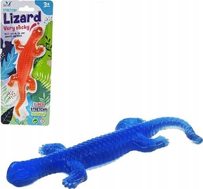 Lotër xheli hardhucë Stretchy Lizard, 22 cm, shumë elastike, blu