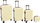 Set valixhesh 4 copë, 98L 60L 43L 15L, polikarbonat ABS, e bardhë