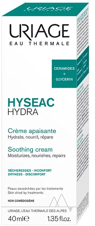 Krem fytyre Uriage Hyseac Hydra, për me hidratu dhe qetësu lëkurën, 40ml