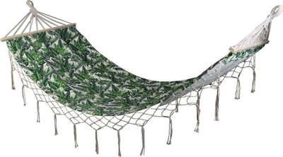 Hamak Royokamp Miami Jungle, 200x100cm, mban deri 120kg, jeshile me motive tropikale