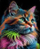 Set mozaik me diamante Norimpex Cat in Colors NO-2000107, 40 x 30 cm, shumëngjyrësh