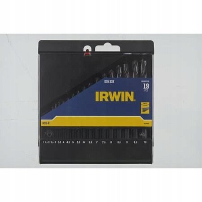 Set spirale metali Irwin HSS R DIN338, 19 copë, 1 10mm, i zi