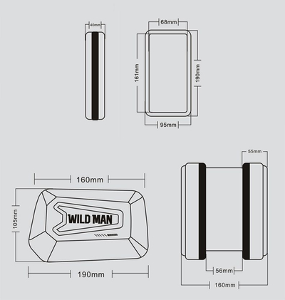 WildMan HardPouch XL Велосипедска Торба, Црна