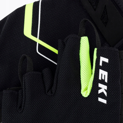 Doreza trekking Leki Multi Breeze Short, gjysmë-gishti, uniseks, zi verdh e bardhë
