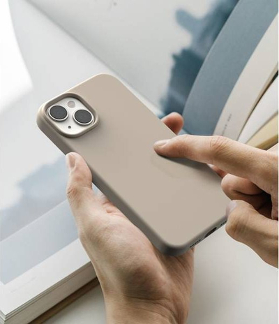 Mbulesë telefoni Ringke Silicone për iPhone 14 Plus, silikon, gri