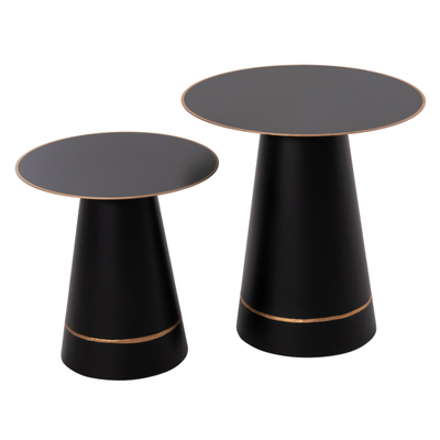 Set tavolina për kafe Balli Φ50&Φ40cm (HM9996), zezë