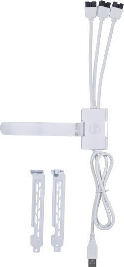 HUB USB Lian Li 1 në 3, USB 2.0, Type A mashkull, i bardhë