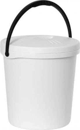 Пластично ведро со капак Домолети, 16L, бело