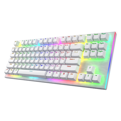 Tastierë mekanike gaming Hator Gravity X TKL, RGB, switch Aurum Orange Linear, e bardhë