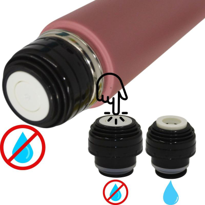 Термос Excellent Houseware, 500 ml, инокс со вакуум, розова боја