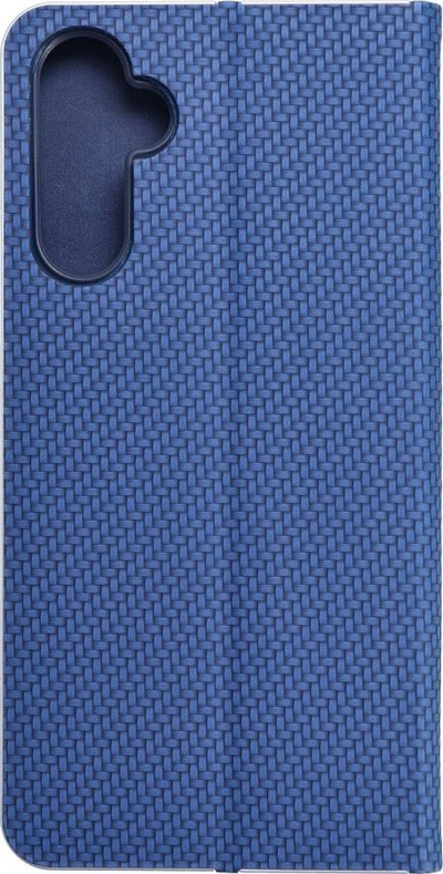 Kapak telefoni OEM LUNA Book Carbon për Samsung Galaxy A34 5G, flip, blu