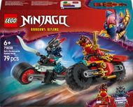 Set lodër LEGO NINJAGO Kai's Motorcycle Speed Race, motoçikleta ninja, 2 minifigura, shumëngjyrësh