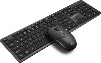 Set tastierë dhe maus Rebeltec MAXIM, wireless 2.4GHz, 104 taste, i zi