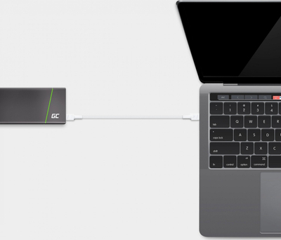 Kabllo karikimi GC PowerStream, USB C në USB C, 30cm, 60W PD, e bardhë