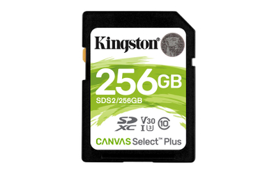 Kartë e memories Kingston Canvas Select Plus, SDXC, 256 GB, Class 10