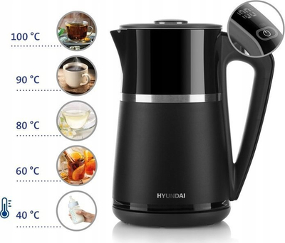 Çajnik elektrik Hyundai VK309, 1.7L, 2200W, i zi