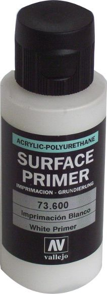 Primer akrilik Vallejo Surface Primer 73.600, poliuretani, 60ml, i bardhë
