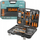 Set veglash 216 copë, çelësa tubash 1/4" 1/2", kaçavida, kuti plastike