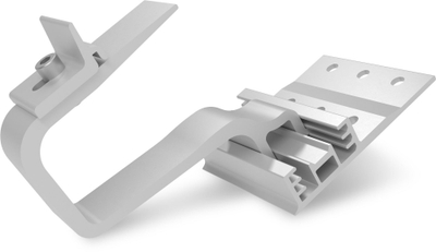 Grep çatie K2 Systems SingleHook 3S Light 2004795, montim panele fotovoltaike, alumin inox, argjendtë