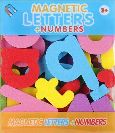 Lodër edukative magnetike Mega Creative 524376, shkronja dhe numra EVA, shumëngjyrëshe