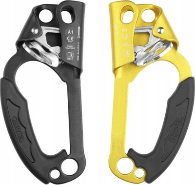 Ascender ngjitje Grivel A1 Right, për dorën e djathtë, për litarë 8.3–13 mm, i verdhë
