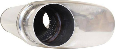 Silenciator qendror TurboWorks LT 409SS, 57mm, çelik inox, ngjyrë argjendi