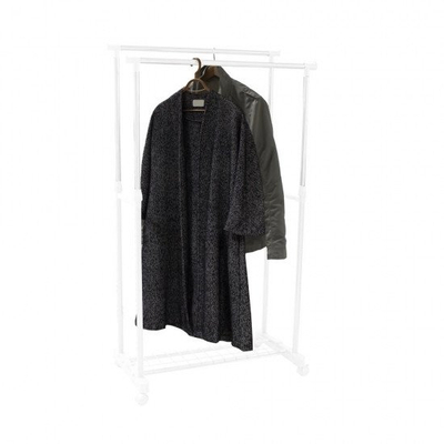 Varëse rrobash dyfishe Double Clothes Rack, me dy shina, metal, e bardhë