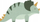 Shampona PartyDeco Triceratops, letre dekorative, 18x10cm, set 12 copë, shumëngjyrëshe