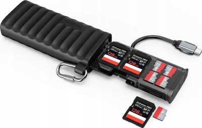 Lexues kartelash TELESIN 2 në 1, Type C, SD dhe microSD