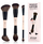 Set furçash grimi Jessup Face Makeup Lover Collection VI, 3 copë, dyanshme, bezhë e zezë