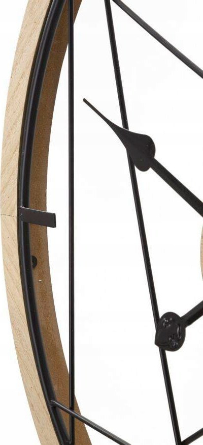 Orë muri Mauro Ferretti Geometric, 60 cm, hekur edhe MDF, e zezë me kafe