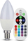 Poç elektrik me telekomandë V-TAC, LED, RGB, E14, 4000K, 3.5W, i bardhë