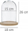 Декоративна купа Atmosphera Glass and Wood Bell Jar, 26cm, транспарентна