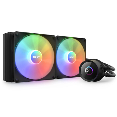 Ftohës me ujë NZXT Kraken 280 RGB, 280mm, LCD, i zi