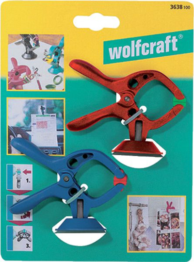 Kapëse suste Wolfcraft MicroFix 3638100, set 2 copë, hapje 30mm