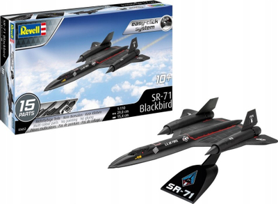 Model avioni Revell SR-71 Blackbird 63652, shkallë 1:110, Starter Kit, ngjyrë e zezë