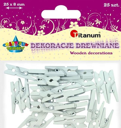 Kapëse prej druri Titanum, 25x8mm, 25 copë