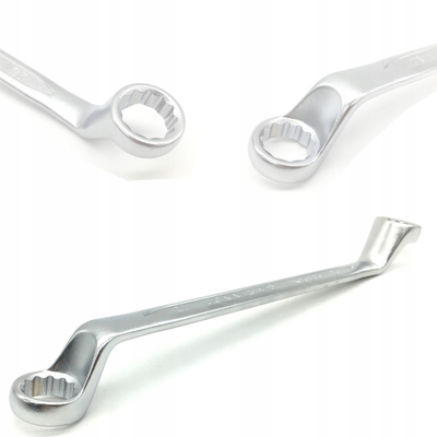 Çelës unazor Jonnesway Offset Ring Spanner 11x13 mm, çelik krom vanadium, ngjyrë argjendi