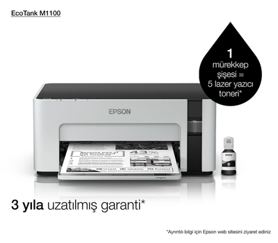 Printer inkjet Epson EcoTank M1100, mono, A4, USB, i bardhë