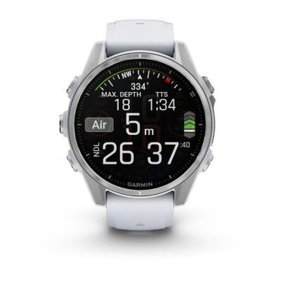 Orë inteligjente Garmin Fenix 8 AMOLED 43mm, GPS, 10 ATM, e bardhë