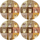 Set naperonash Bertoni Round Table Mat Set, 4 copë, 33 cm, Pexeso bezhë