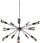 Llambadar varëse Nowodvorski Lighting Rod Black XV, 15 llampa, metal, i zi