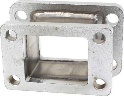 Adapter turbo T25 në T3, çelik, flange reduktuese, ngjyrë argjendi