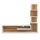 Set mobilie për TV Combo Edelie 150x29,5x120Hcm (HM8908.11), bardhë